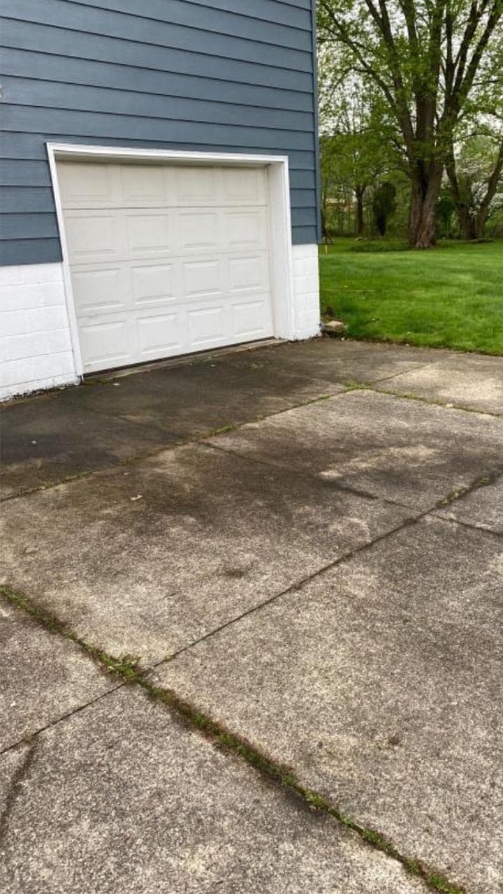 Before Driveway Power Wash